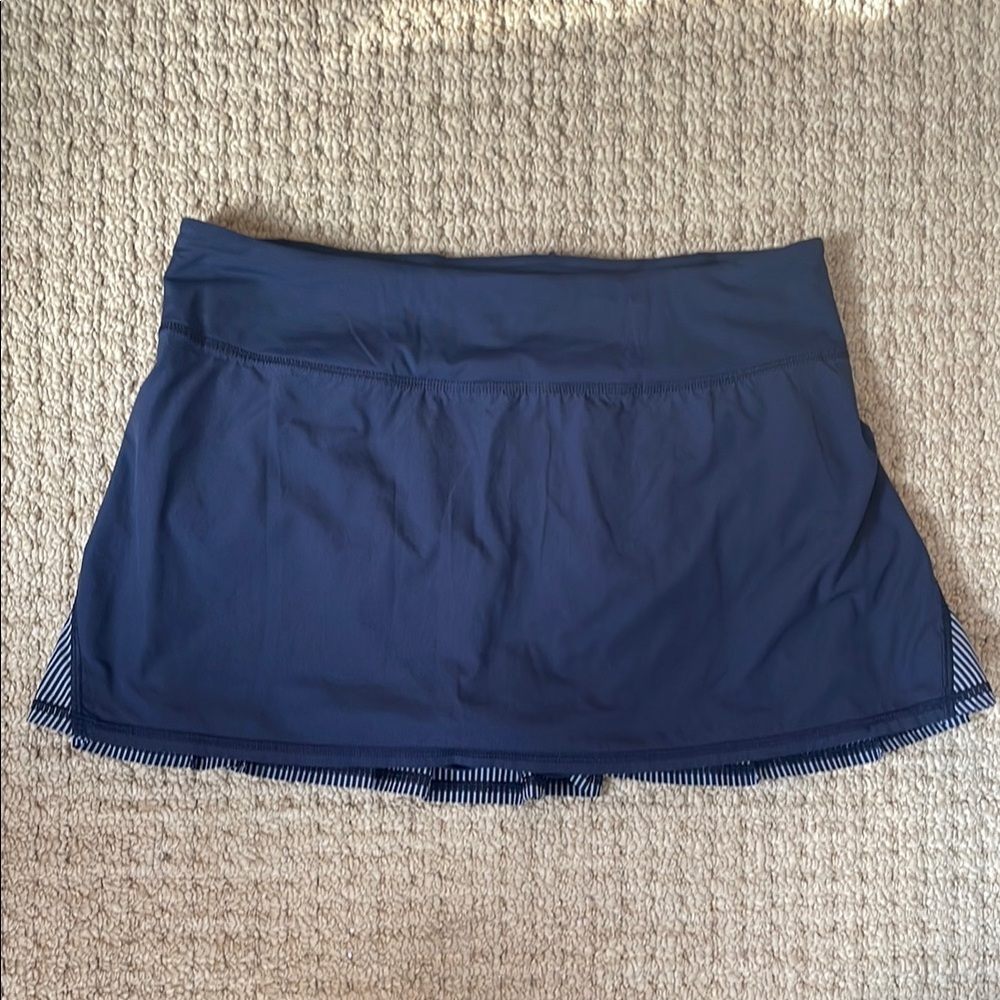 Lululemon Navy ruffle Athletic Skirt